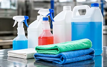 Vaporisateurs, bidons de nettoyant et microfibres